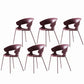 Contemporary Metal Legs Dining Chairs Plastic Open Back Dining Side Chair