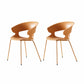 Contemporary Metal Legs Dining Chairs Plastic Open Back Dining Side Chair