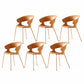 Contemporary Metal Legs Dining Chairs Plastic Open Back Dining Side Chair