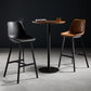 41.3"H Industrial Pedestal Pub Table Round Bistro Bar Solid Wood Table