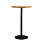 41.3"H Industrial Pedestal Pub Table Round Bistro Bar Solid Wood Table