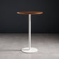 41.3"H Industrial Pedestal Pub Table Round Bistro Bar Solid Wood Table