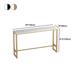 Mesa de comedor de barra rectangular de piedra con base de caballete