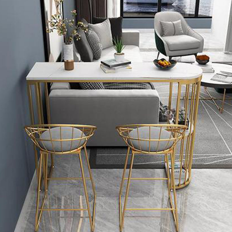 Stone Irregular Shape Bar Table Traditional Luxury Bistro Table with Double Pedestal Clearhalo 'Bar Furniture' 'Bar Tables' 'bar_tables' 'furn' 'furn_bar_tables' 'Furniture' 'Kitchen & Dining Furniture' 5849091