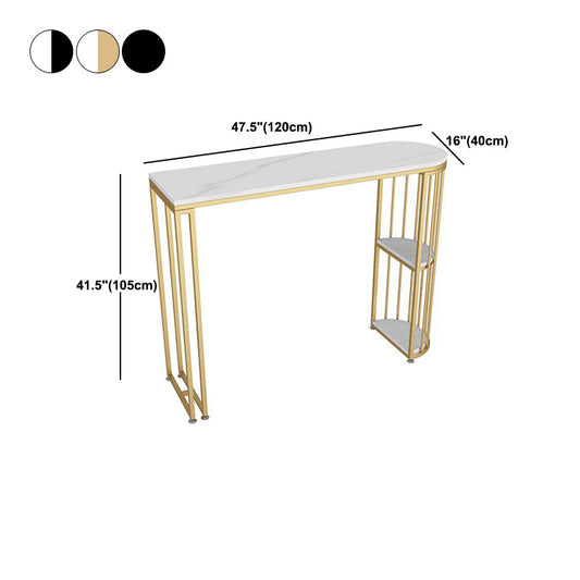 Stone Irregular Shape Bar Table Traditional Luxury Bistro Table with Double Pedestal Clearhalo 'Bar Furniture' 'Bar Tables' 'bar_tables' 'furn' 'furn_bar_tables' 'Furniture' 'Kitchen & Dining Furniture' 5849093