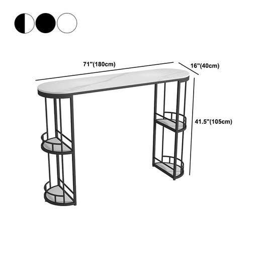 Tavolo da pranzo tradizionale in pietra di lusso tavolo da bar ovale con doppio piedistallo