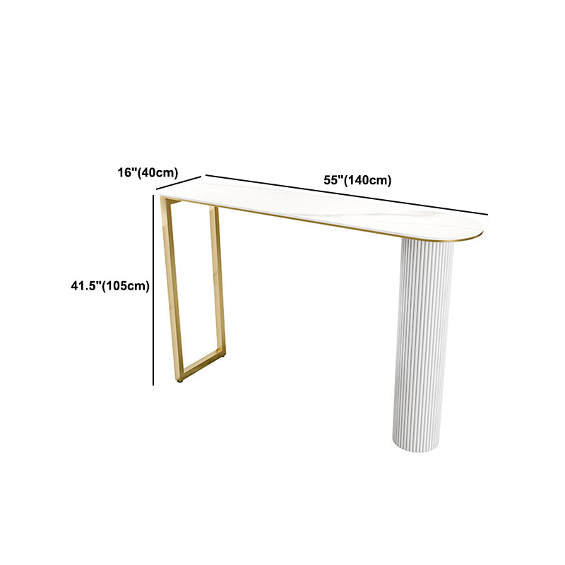 Traditional Luxury Bar Table Stone Irregular Shape Bar Table with Double Pedestal Clearhalo 'Bar Furniture' 'Bar Tables' 'bar_tables' 'furn' 'furn_bar_tables' 'Furniture' 'Kitchen & Dining Furniture' 5849247