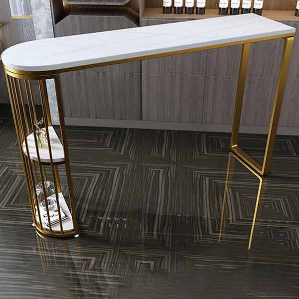 Tavolo da barre irregolare top in pietra tradizionale tavolo da bistrot di lusso con doppio piedistallo