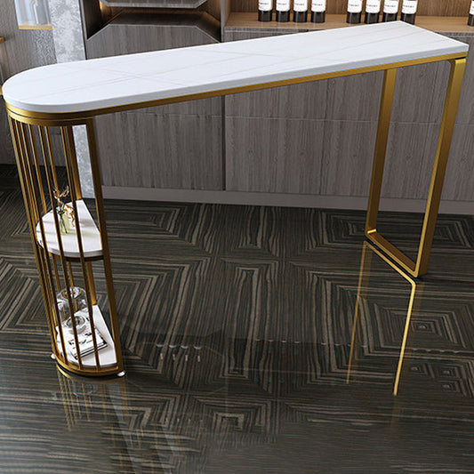 Tavolo da barre irregolare top in pietra tradizionale tavolo da bistrot di lusso con doppio piedistallo