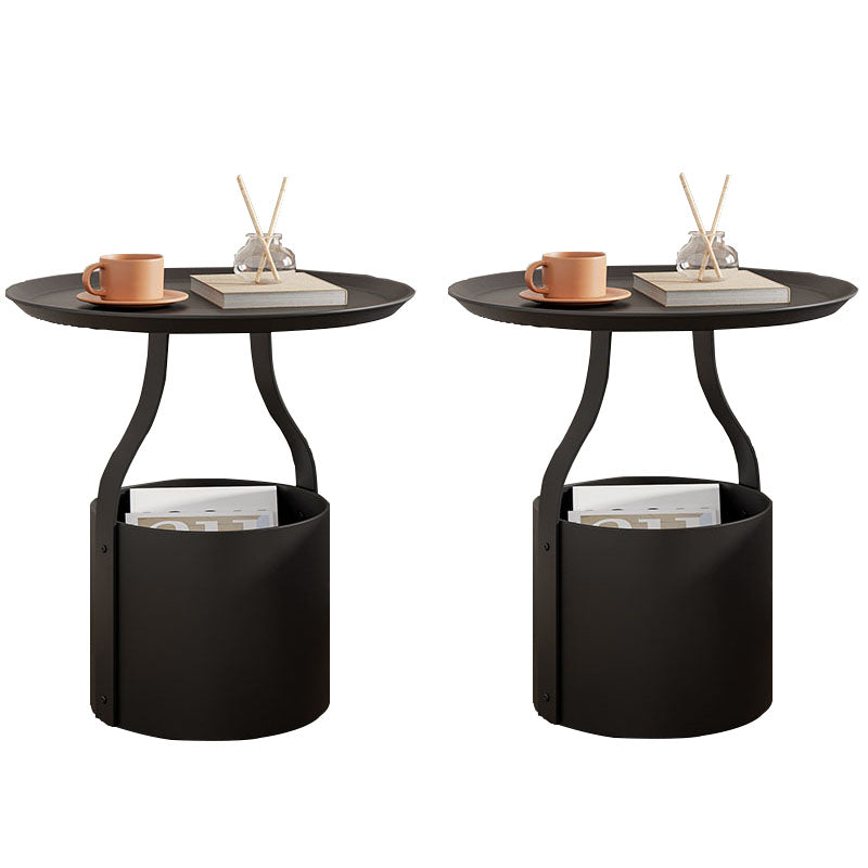 Moderia de metal Nightsntand de la mesa del estante inferior almacenamiento de la mesita de noche de 20.9 "de altura