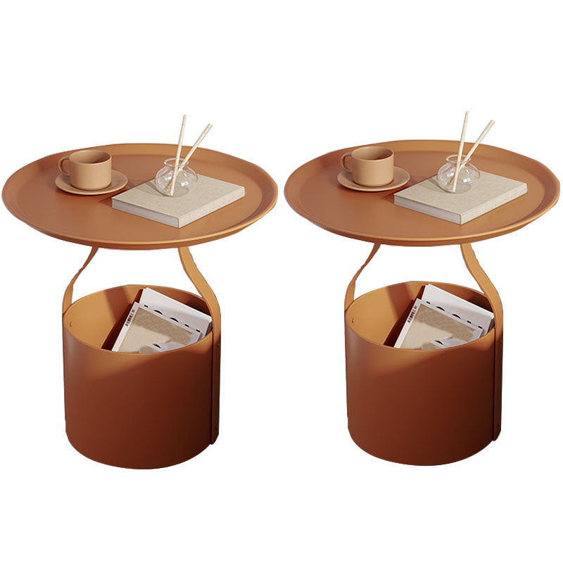 Moderia de metal Nightsntand de la mesa del estante inferior almacenamiento de la mesita de noche de 20.9 "de altura