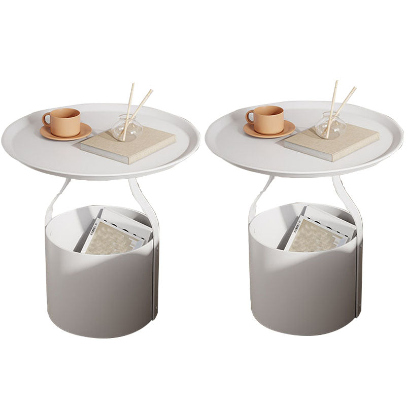 Moderia de metal Nightsntand de la mesa del estante inferior almacenamiento de la mesita de noche de 20.9 "de altura