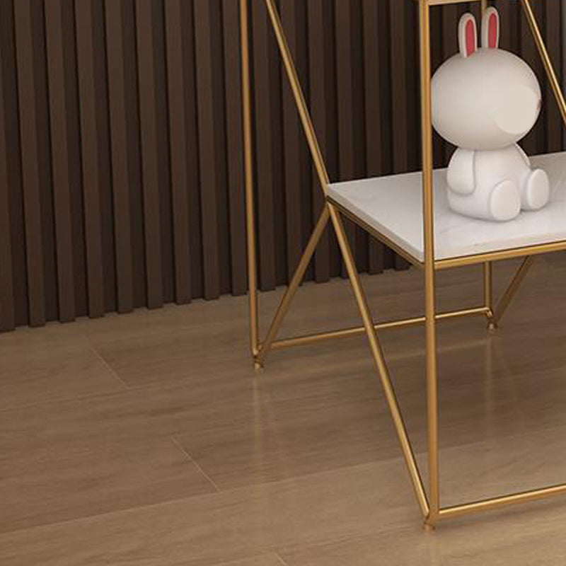 Mesa de noche de acento de metal de 25.59 "de 25.59" Mesa de noche industrial con 2 estantes