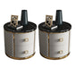 Round Accent Bedside Cabinet Solid Wood Accent Table Nightstand with 2 - Drawer White-Black 2 Piece Set Clearhalo 'Bedroom Furniture' 'furn' 'furn_night_stand' 'Furniture' 'night_stand' 'Nightstands' 5849436