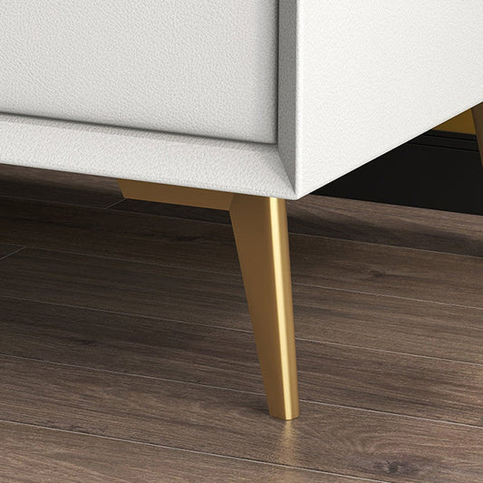 Massive Holzbett Nachttischbeine enthalten Akzenttisch Nachttisch mit 2 Schubladen