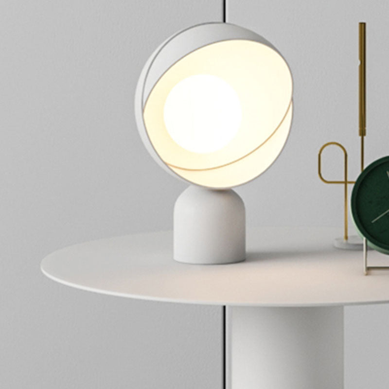 Tavolo da notte contemporaneo in metallo mobile rotondo per camera da letto