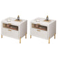 Glam Marble Accent Table Table Tableau 2 Tiroirs Armoire de chevet