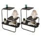 Open Storage Accent Table Nightstand Industrial Metal Bed Nightstand 24.4"L x 11"W x 24.4"H Black 2 Piece Set Clearhalo 'Bedroom Furniture' 'furn' 'furn_night_stand' 'Furniture' 'night_stand' 'Nightstands' 5849513