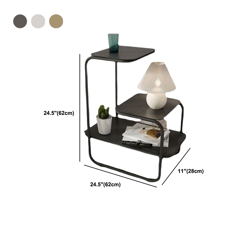 Open Storage Accent Table Nightstand Industrial Metal Bed Nightstand Clearhalo 'Bedroom Furniture' 'furn' 'furn_night_stand' 'Furniture' 'night_stand' 'Nightstands' 5849527