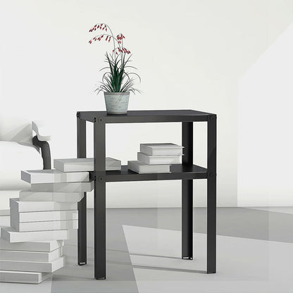 Metall 2-Shelf-Nachttisch 17,72 "hoher Industriekabinett am Nachtbezirk