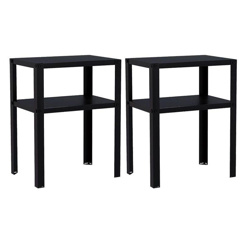 Metall 2-Shelf-Nachttisch 17,72 "hoher Industriekabinett am Nachtbezirk