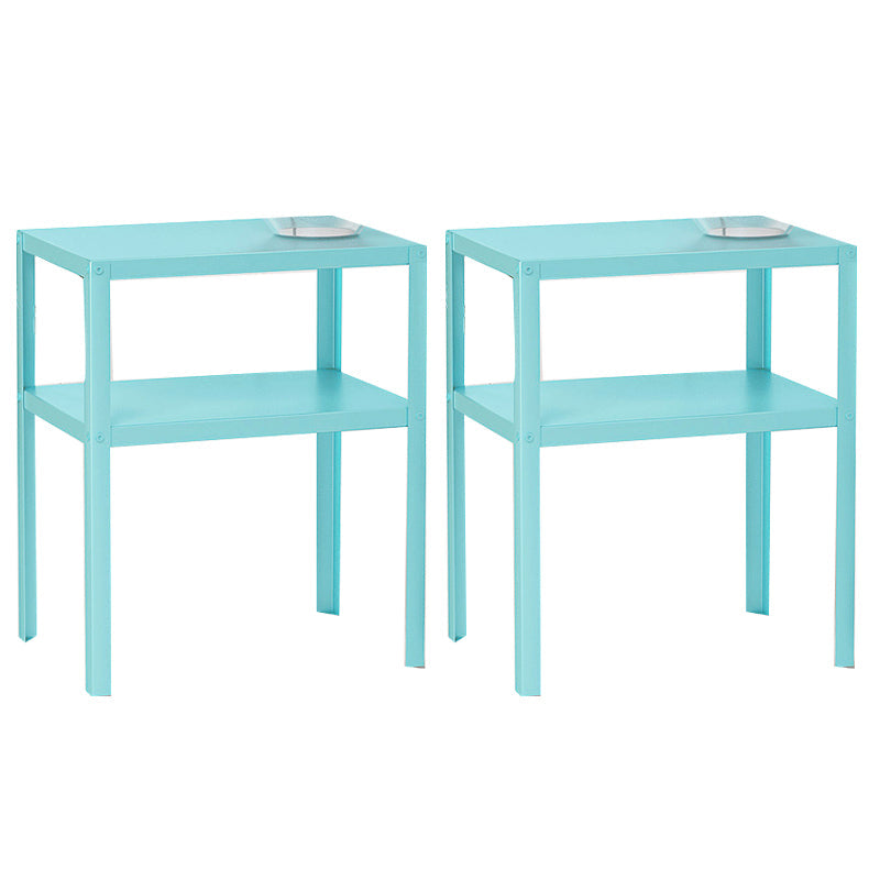 Metall 2-Shelf-Nachttisch 17,72 "hoher Industriekabinett am Nachtbezirk