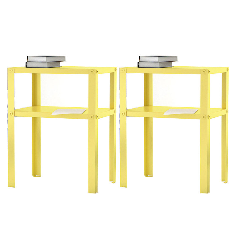 Metall 2-Shelf-Nachttisch 17,72 "hoher Industriekabinett am Nachtbezirk