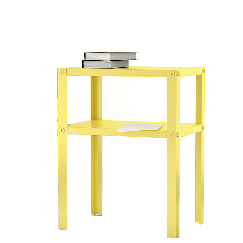 Metall 2-Shelf-Nachttisch 17,72 "hoher Industriekabinett am Nachtbezirk