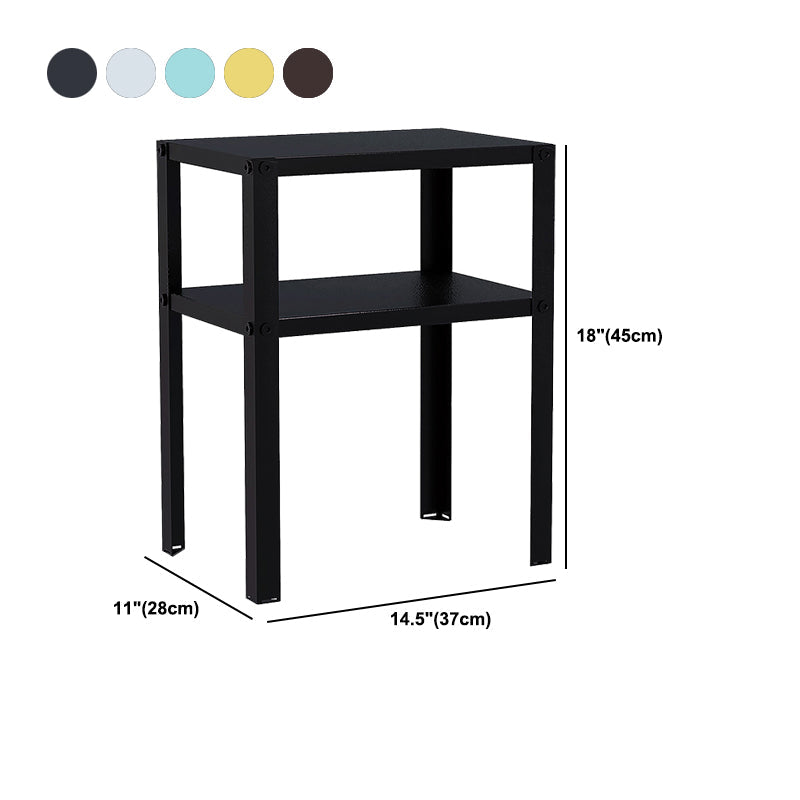 Metall 2-Shelf-Nachttisch 17,72 "hoher Industriekabinett am Nachtbezirk