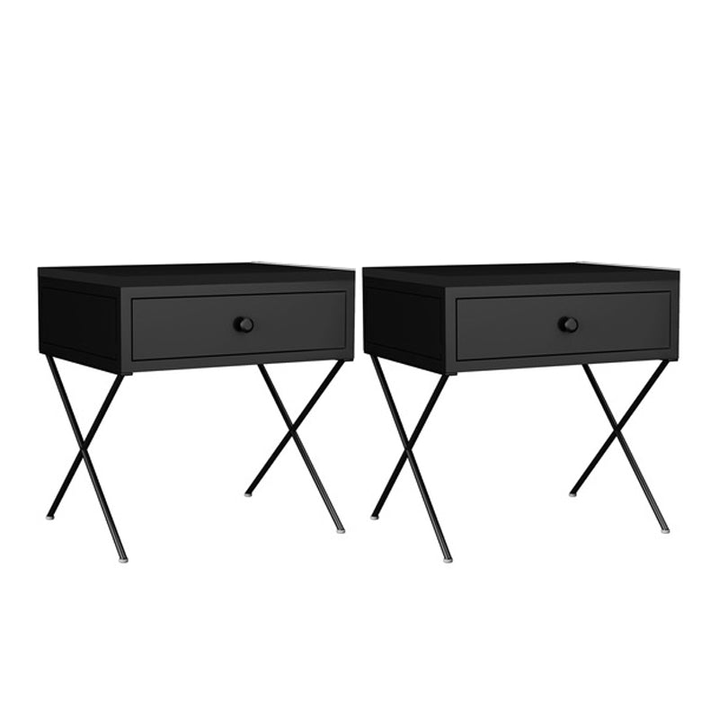 Glamado 1 - Cajón de acento Nightsand de hierro Gabinete de hierro