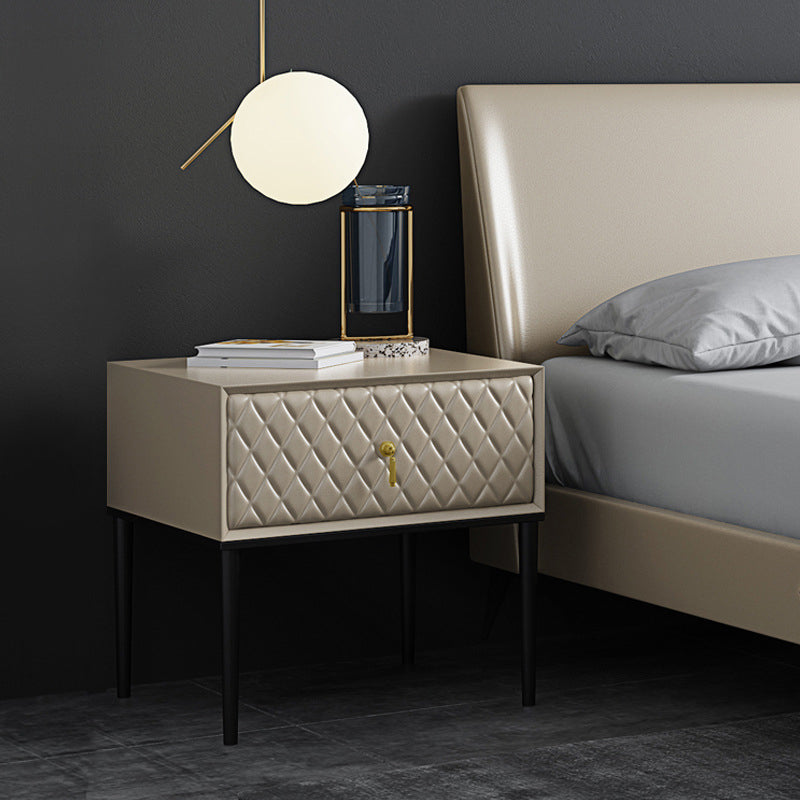 Table table de chevet de table en bois d'ingénierie avec tiroir