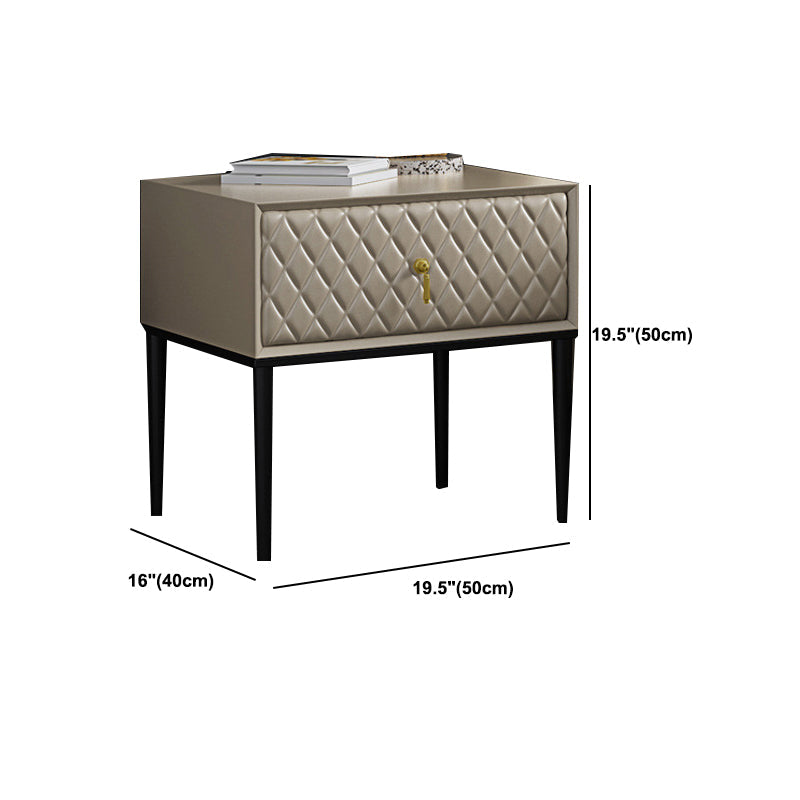 Table table de chevet de table en bois d'ingénierie avec tiroir