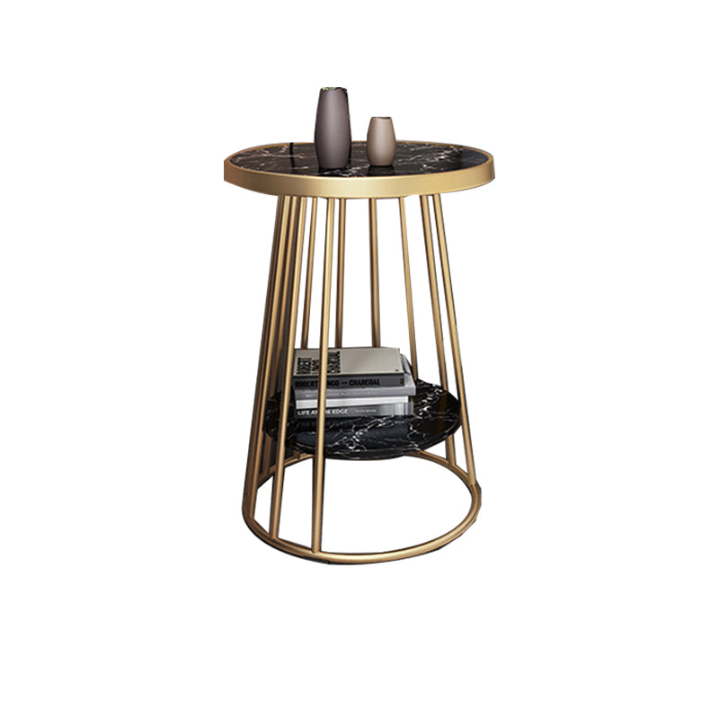 Mesa de acento industrial Nightsnant de 24.4 "Cama de altura Nightsnantal con 2 estantes