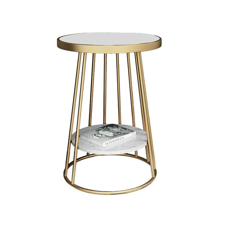 Mesa de acento industrial Nightsnant de 24.4 "Cama de altura Nightsnantal con 2 estantes