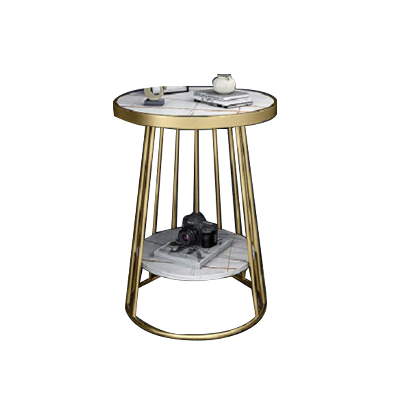 Mesa de acento industrial Nightsnant de 24.4 "Cama de altura Nightsnantal con 2 estantes