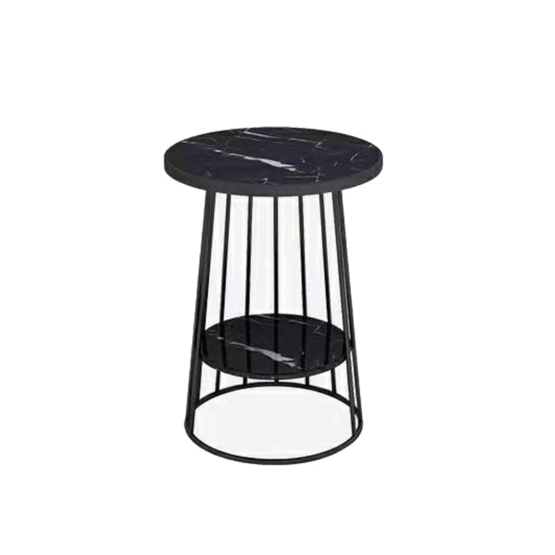 Mesa de acento industrial Nightsnant de 24.4 "Cama de altura Nightsnantal con 2 estantes