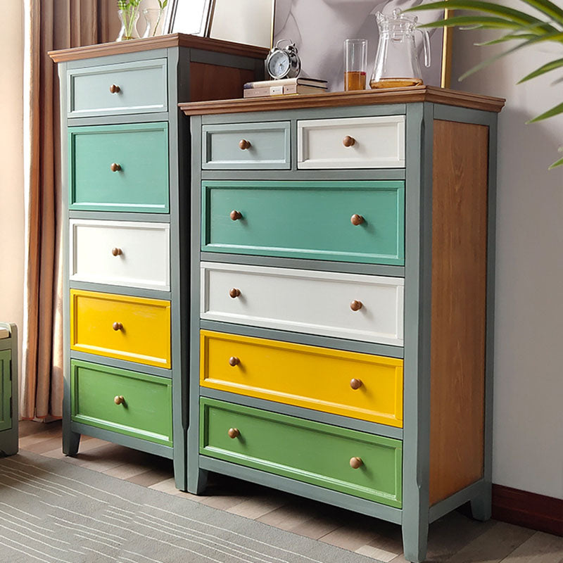 Slaapkamer nautische opbergkist 16 "brede houten borst met laden