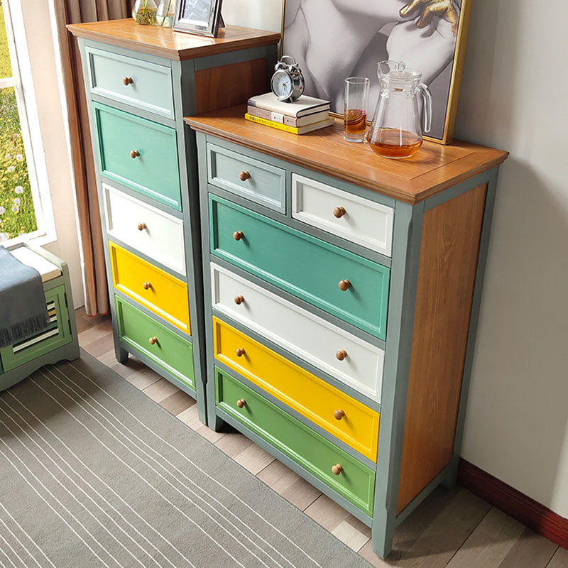 Slaapkamer nautische opbergkist 16 "brede houten borst met laden