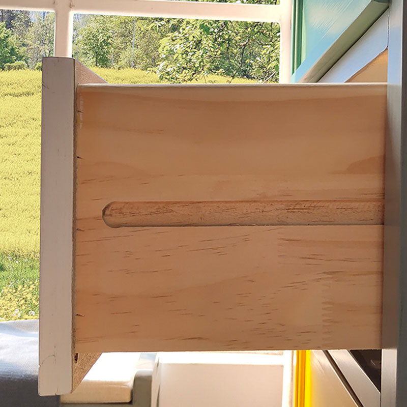 Slaapkamer nautische opbergkist 16 "brede houten borst met laden