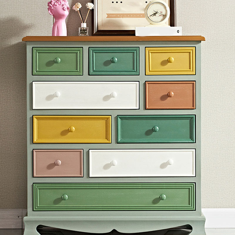 Nautische slaapkamer opbergkist 14,5 "houten borst met 10 laden