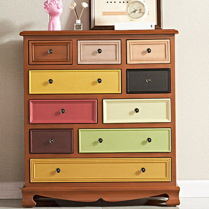 Nautische slaapkamer opbergkist 14,5 "houten borst met 10 laden