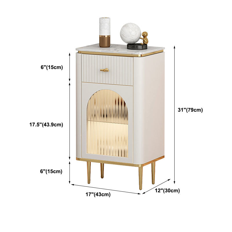 Eigentijdse opbergkast dressoir stenen top opbergkist 11.81-inch w