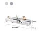 Modern Engineered Wood TV Stand White TV Cabinet with Drawers and Sliding Storage