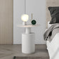 Metal Nightstand Contemporary Lower Shelf Accent Table Nightstand 19.7" Tall White 1 Piece Clearhalo 'Bedroom Furniture' 'furn' 'furn_night_stand' 'Furniture' 'night_stand' 'Nightstands' 5850011