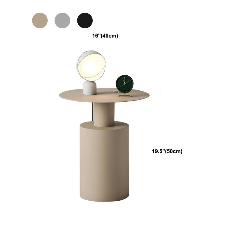 Metal Nightstand Contemporary Lower Shelf Accent Table Nightstand 19.7" Tall Clearhalo 'Bedroom Furniture' 'furn' 'furn_night_stand' 'Furniture' 'night_stand' 'Nightstands' 5850024