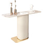 Tabella della console contemporanea da 13 "W del divano di divano della console rettangolare in pietra bianca