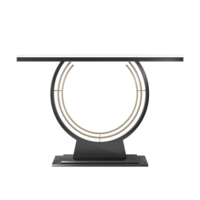 Tavolo da divano di divano console in pietra contemporanea tavolo da rettangolo per sala