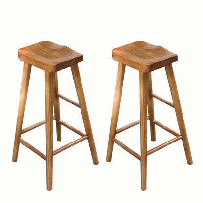 Industrial 1/2/3 Pieces Bar Table Set Rectangle Bar Table with High Wood Stools Brown 30"H Stools (Set of 2) Clearhalo 'Bar Furniture' 'furn' 'furn_home_bar_bar_sets' 'Furniture' 'Home Bars & Bar Sets' 'home_bar_bar_sets' 'Kitchen & Dining Furniture' 5850153