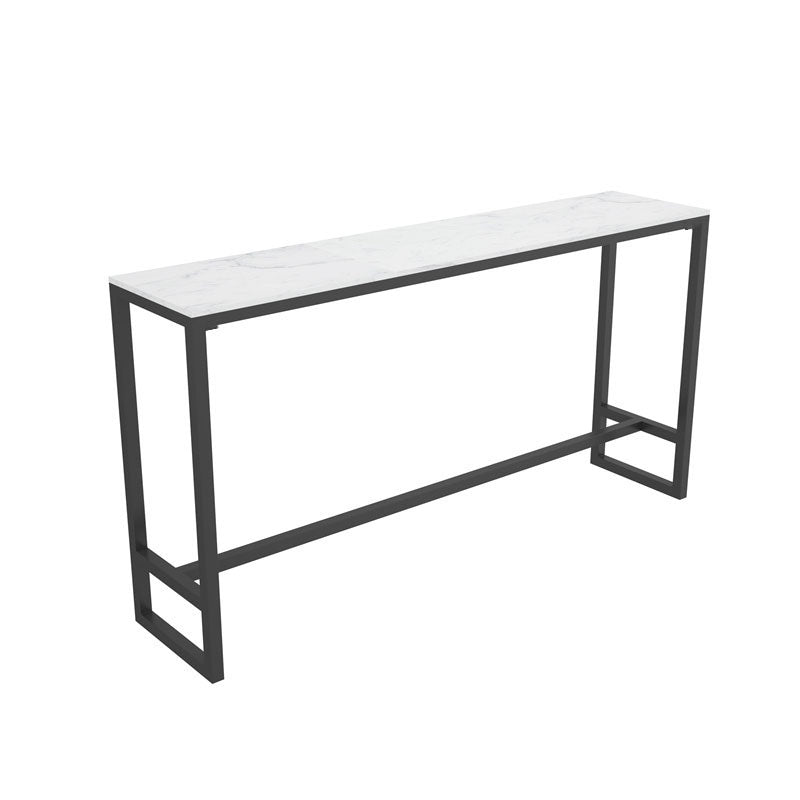 Modern 1/7 Pieces Bar Table Set Rectangle Stone Counter Table with Stools for Living Room Clearhalo 'Bar Furniture' 'furn' 'furn_home_bar_bar_sets' 'Furniture' 'Home Bars & Bar Sets' 'home_bar_bar_sets' 'Kitchen & Dining Furniture' 5850171