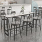 Modern 1/7 Pieces Bar Table Set Rectangle Stone Counter Table with Stools for Living Room Clearhalo 'Bar Furniture' 'furn' 'furn_home_bar_bar_sets' 'Furniture' 'Home Bars & Bar Sets' 'home_bar_bar_sets' 'Kitchen & Dining Furniture' 5850172
